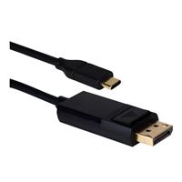 QVS USB-C / Thunderbolt 3 to DisplayPort UltraHD 4K/60Hz Video Converter Cable - 15ft