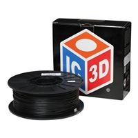IC3D 1.75mm PETG Recycled 3D Printer Filament Single Color 1.0 kg (2.2 lbs.) Spool - Black