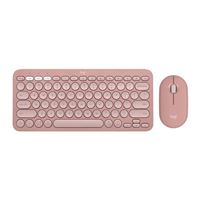Logitech K380 + M350 Wireless Keyboard and Mouse Combo - Slim Portable Design (Rose)
