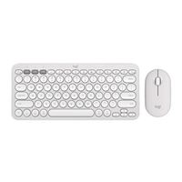 Logitech K380 + M350 Wireless Keyboard and Mouse Combo - Slim Portable Design (White)
