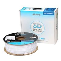 Inland 1.75mm ABS+ High Speed 3D Printer Filament 1.0 kg (2.2 lbs.) Cardboard Spool - White