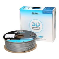 Inland 1.75mm ABS+ High Speed 3D Printer Filament 1.0 kg (2.2 lbs.) Cardboard Spool - Silver