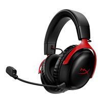 HyperX Cloud III Wireless – Gaming Headset for PC, PS5, PS4, up to 120-Hour Battery, 2.4GHz Wireless, 53mm Angled Drivers, Memory Foam, Durable Frame, 10mm Microphone-Red