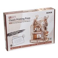 Robotime ROKR Classic Printing Press Mechanical 3D Wooden Puzzle LK602