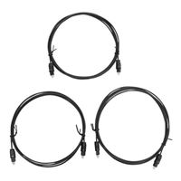 Inland Toslink Digital Optical Audio Cable 6ft (3 Pack)