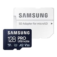 Samsung 128GB PRO Ultimate microSDXC U3/V30/A2 Flash Memory Card with Adapter