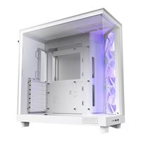 NZXT H6 Flow RGB Tempered Glass ATX Mid-Tower Computer Case - White
