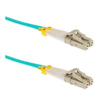 PPA OM3 LC Male to SC Male 10G Multi-Mode Fiber Optic Cable 23 ft. - Aqua