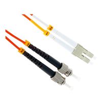 PPA 3 Ft. OM1 Fiber Optic LC Male to ST Male Ethernet Cable - Orange