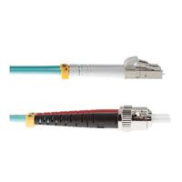 PPA LC to ST Multimode Fiber Duplex Patch Cable 9.8 ft. - Aqua