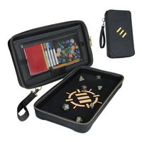Accessory Power Tabletop Community DnD Dice Case and Dice Rolling Tray - Black