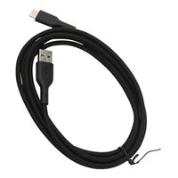 Inland Silicon USB Type-A to Type-C 6 ft - Black
