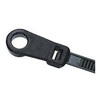 Cable Ties Unlimited 8&quot; 50lb Screw Head Mount Cable Ties 100/bag - Black