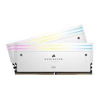 Corsair Dominator Titanium RGB 32GB (2 x 16GB) DDR5-7200 PC5-57600 CL34 Dual Channel Desktop Memory Kit CMP32GX5M2X7200C34W - White