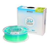 Inland 1.75mm PLA Translucent 3D Printer Filament Summer Gradient Color 1.0 kg (2.2 lbs.) Cardboard Spool - Blue and Green