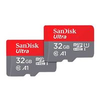 SanDisk 32GB Ultra MicroSDXC Class 10 / U1 / A1 Flash Memory Card with Adapter (2 Pack)