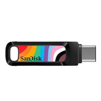 SanDisk 128GB Dual Drive Go SuperSpeed+ USB 3.2 (Gen 1) Flash Drive - Rainbow Pride Edition