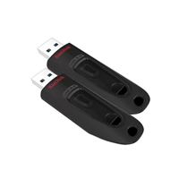 SanDisk 64GB Ultra SuperSpeed+ USB 3.1 (Gen 1) Flash Drive - Black (2-Pack)