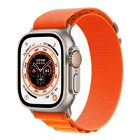 Apple Watch Ultra GPS Cellular 49mm Titanium Case (Medium) - Orange Alpine Band