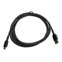 Inland USB 2.0 (Type-A) Male to USB 2.0 (Type-C) Male Braided Cable 6.6 ft. - Black