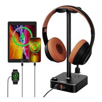 COZOO COZOO Headphone Stand with USB Charger Desktop Gaming Headset - Black