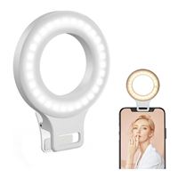  Clip On Rechargeable Ring Light