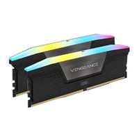 Corsair VENGEANCE RGB 32GB (2 x 16GB) DDR5-6000 PC5-48000 CL36 Dual Channel Desktop Memory Kit CMH32GX5M2E6000C36K - Black