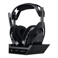 Astro Gaming A50 X LIGHTSPEED Wireless Gaming Headset Base Station in Black - LIGHTSPEED wireless, G HUB, HDMI 2.1 Passthru, Graphene drivers, Dolby Atmos, 3D audio, Omnidirectional mics, Connect Xbox/PS5/PC All at Once, 24Hr Battery Life, Charge Dock Included