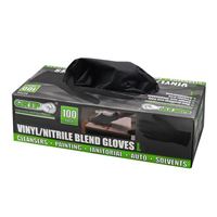 Grip Black Vinyl/Nitrile Blend Large Gloves - 100 Pack