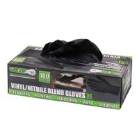 Grip Black Vinyl/Nitrile Blend X-Large Gloves - 100 Pack
