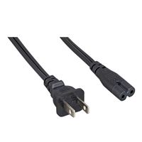 Micro Connectors 3 ft 2-Prong Notebook AC Power Cord (NEMA 1-15P To C7)