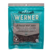 Werner Gourmet Meat Snacks All Natural Sea Salt & Cracked Pepper Beef Jerky - 2.4 oz
