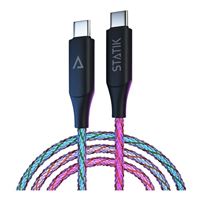 Key Smart Statik Light Up Charger Braided USB Type-C Cable