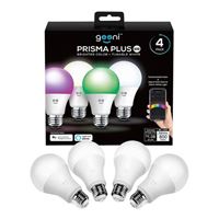 geeni Prisma Plus 800 A19 Multicolored Smart Bulb - 4 Pack
