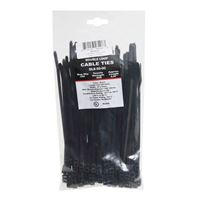 Cable Ties Unlimited 8&quot; 50lb Double Loop Cable Ties 100/bag - Black