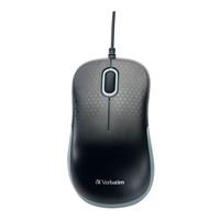 Verbatim Silent Wired Optical Mouse - Black