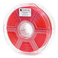 Cookiecad 1.75mm PLA 3D Printer Filament Single Color 1.0 kg (2.2 lbs.) Spool - Ruby Red Elixir