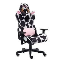  Techni Sport TS85 Cow Print Fabric LUXX Series Gaming Chair