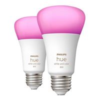 Philips Hue A19 White and Color Ambiance Smart LED Bulb - 2 Pack