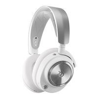 SteelSeries Nova Pro Wireless White - Premium Hi-Fi Drivers - Active Noise Cancellation - Infinity Power System - Stealth Retractable Mic - PC, PS5/PS4, Switch, Mobile - White