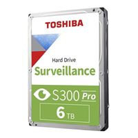 Toshiba S300 PRO 6TB 7200 RPM SATA III 6Gb/s 3.5&quot; Internal CMR Surveillance Hard Drive