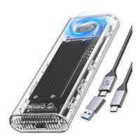 Orico ORICO M.2 NVMe SSD Enclosure with Built-in Cooling Fan Transparent