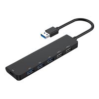 Inland USB 3.2 (Gen 2 Type-A) 6-in-1 Hub - Black