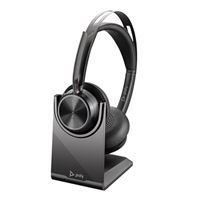 Plantronics Poly Voyager Focus 2 UC Active Noise Cancelling Bluetooth Wireless Headset - Black