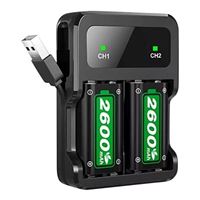  Ukor Fast Charging 2x6200mWh Rechargeable Battery Packs