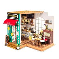 Robotime Rolife Simon's Coffee Shop DIY Miniature Dollhouse Kit DG109