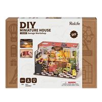 Robotime Rolife Garage Workshop DIY Miniature House Kit DG165