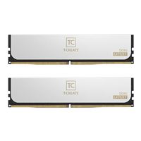 TeamGroup T-Create EXPERT 32GB (2 x 16GB) DDR5-6400 PC5-51200 CL32 Dual Channel Desktop Memory Kit CTCWD532G6400HC32ADC01 - White