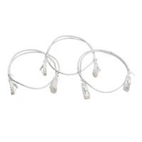 PPA 2 Ft. Cat 6 Thin Ethernet Cable - White (3 Pack)
