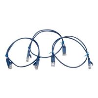 PPA 2 Ft. Cat 6 Thin Ethernet Cable 3 Pack - Blue